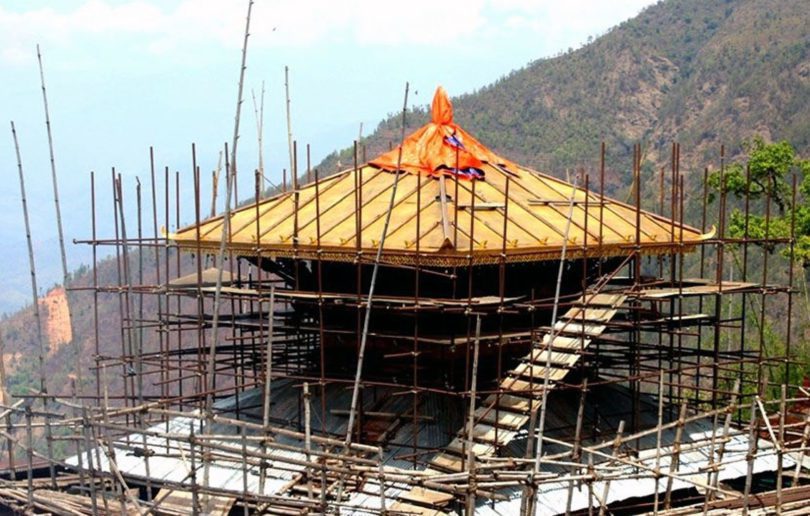 मनकामना मन्दिर बनाउन तीन किलो सुन थपियो
