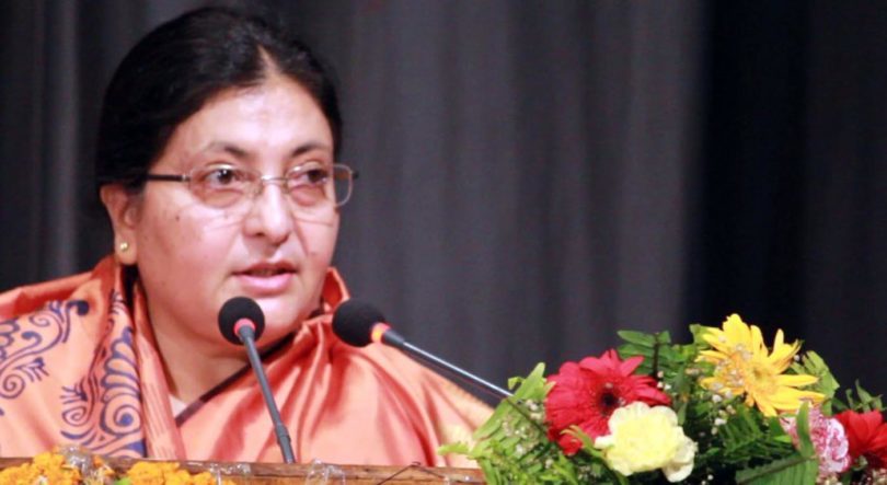 अपांगता भएका व्यक्तिलाई विकासको मूल प्रवाहमा ल्याउन राष्ट्रपति भण्डारीको जोड