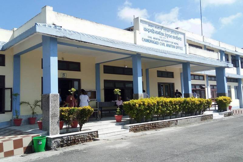 झापाको चन्द्रगढी विमानस्थलको धावनमार्गको स्तरोन्नतिको काम सुरु
